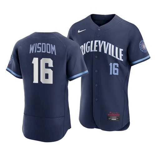 Men%27s Chicago Cubs #16 Patrick Wisdom 2021 Navy City Connect Stitched MLB Jersey Dzhi->chicago cubs->MLB Jersey